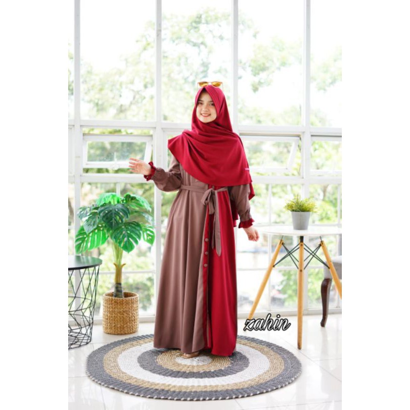 NAYAKA Syar'i ZAHIN ori//itycrepe//gamis murah//realpict//
