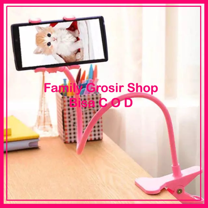 Lazypod hp 2 clips phone holder stand jepit penahan hp dudukan ponsel