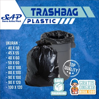 Kantong Sampah Hitam Uk. 40x60/45x55/50x75/60x100/80x100/90x100/90x120/100x120 | HD Hitam sampah Uk.40x60/45x55/50x75/60x100/80x100/90x100/90x120/100x120 Plastik sampah Hitam - Trash Bag Hitam Murah - Trashbag Hitam Murah (Harga untuk 1 pack)
