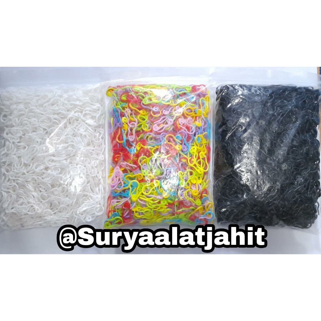 Peniti Labu Oval Bahan Plastik Warna Warni @1000pcs