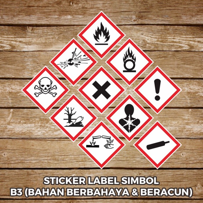 

Sticker Label Simbol B3 Stiker Vinyl Bahan Berbahaya dan Beracun 20 x 20 cm