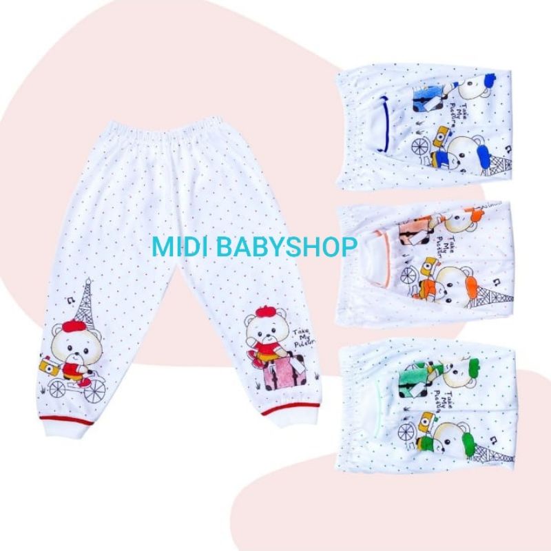 12 pcs Celana Panjang Bayi Mega Baby Size S M L XL SNI