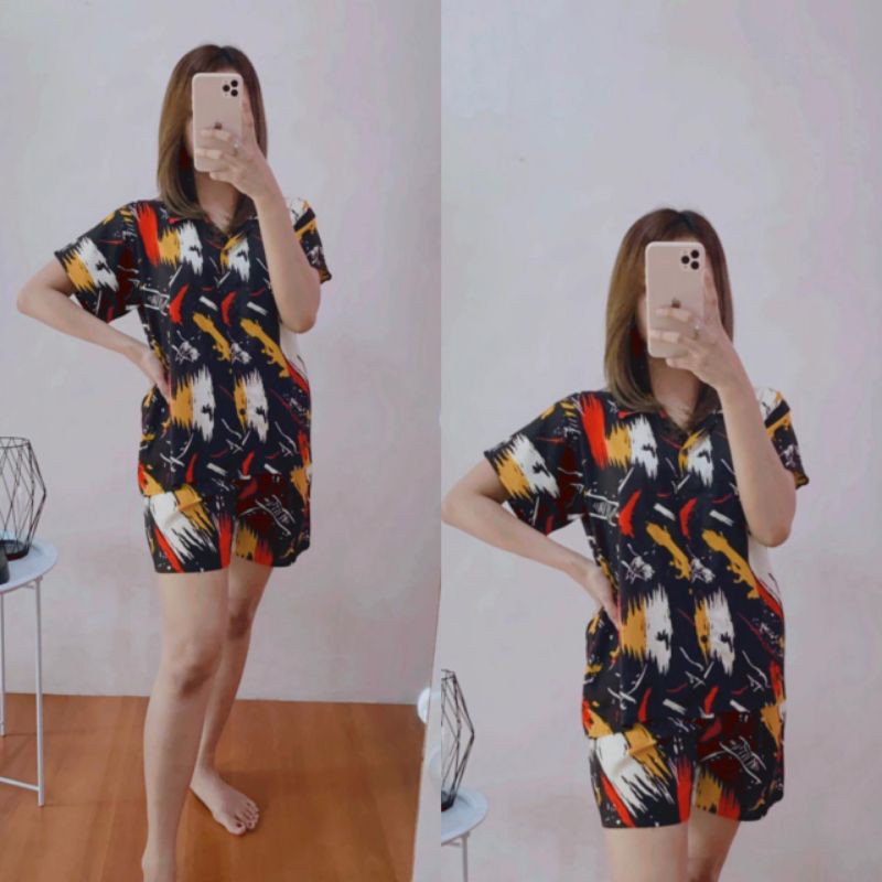 Setelan Rayon Celana Pendek