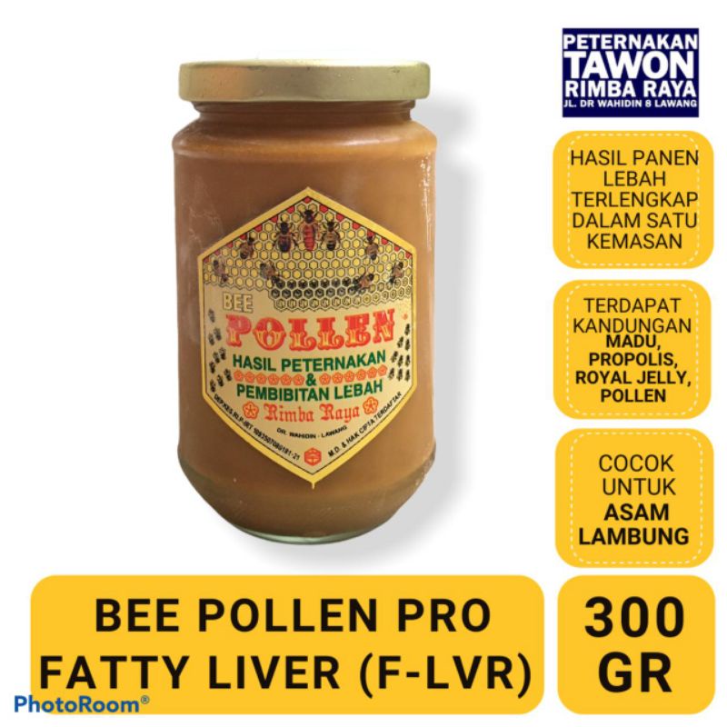 Olivoliv Snack Bee Pollen Pro Fatty Liver - Peternakan Tawon Rimba Raya 600Gr & 300Gr Kemasan Kaca
