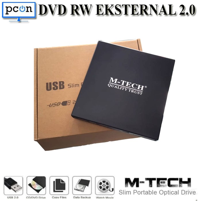 DVD RW Eksternal Slim portable untuk PC / Laptop / Notebook usb  2.0