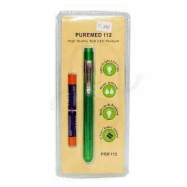 Penlight Puremed 111 dan 112 Halogen Sinar Lampu Kuning / LED Sinar Lampu Putih Purmed