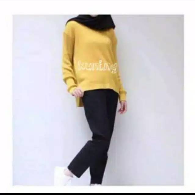 SWEATER RAJUT BOXI V NECK BAJU TANGAN PANJANG WANITA MURAH