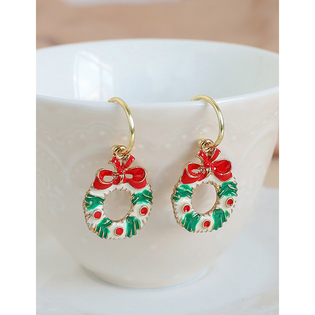 LRC Anting Tusuk Natal Fashion Alloy Christmas Earrings P47507