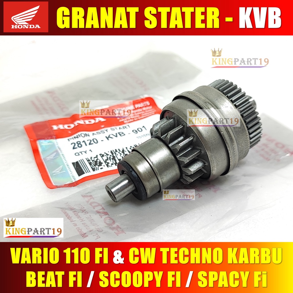 GIGI GRANAT PINION STATER BEAT FI KARBU SCOOPY FI KARBU VARIO 110 FI KARBU SPACY FI KARBU GIGI PINION STATER ASSY KVB