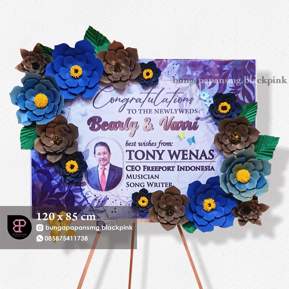 Bunga papan / karangan bunga semarang / Karangan Bunga Papan Indoor / Papan Bunga Kertas Indoor / Papan Bunga / Flower board Indoor untuk Pembukaan / Congratulations Wishes