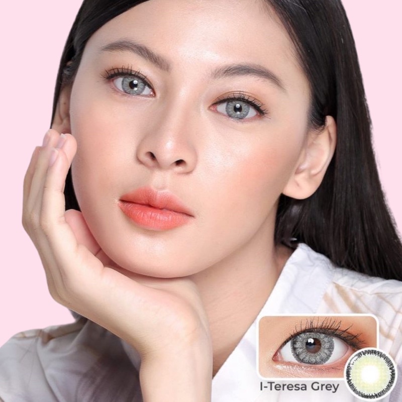 NOVLENS Softlens Teresa Gray - Softlens Premium Warna Gray - Softlens Terang Grey Normal Minus