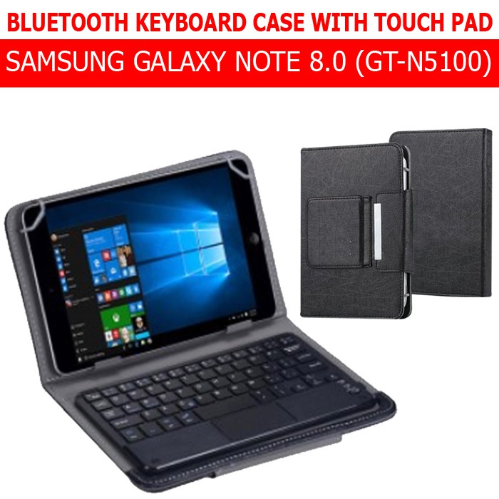 Samsung Galaxy Tab Tablet Note 8.0 8 Inch GT N5100 Bluetooth Keyboard TouchPad Touch Pad Flip Cover