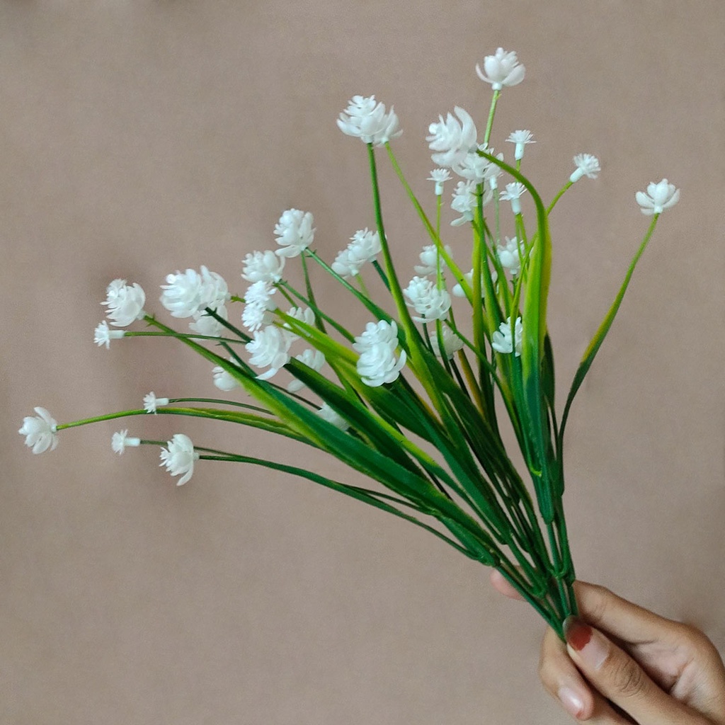 Artificial Baby Breath 5 Stem Bunga Plastik Palsu Buatan Hiasan Pajangan Dekorasi Rumah Kantor