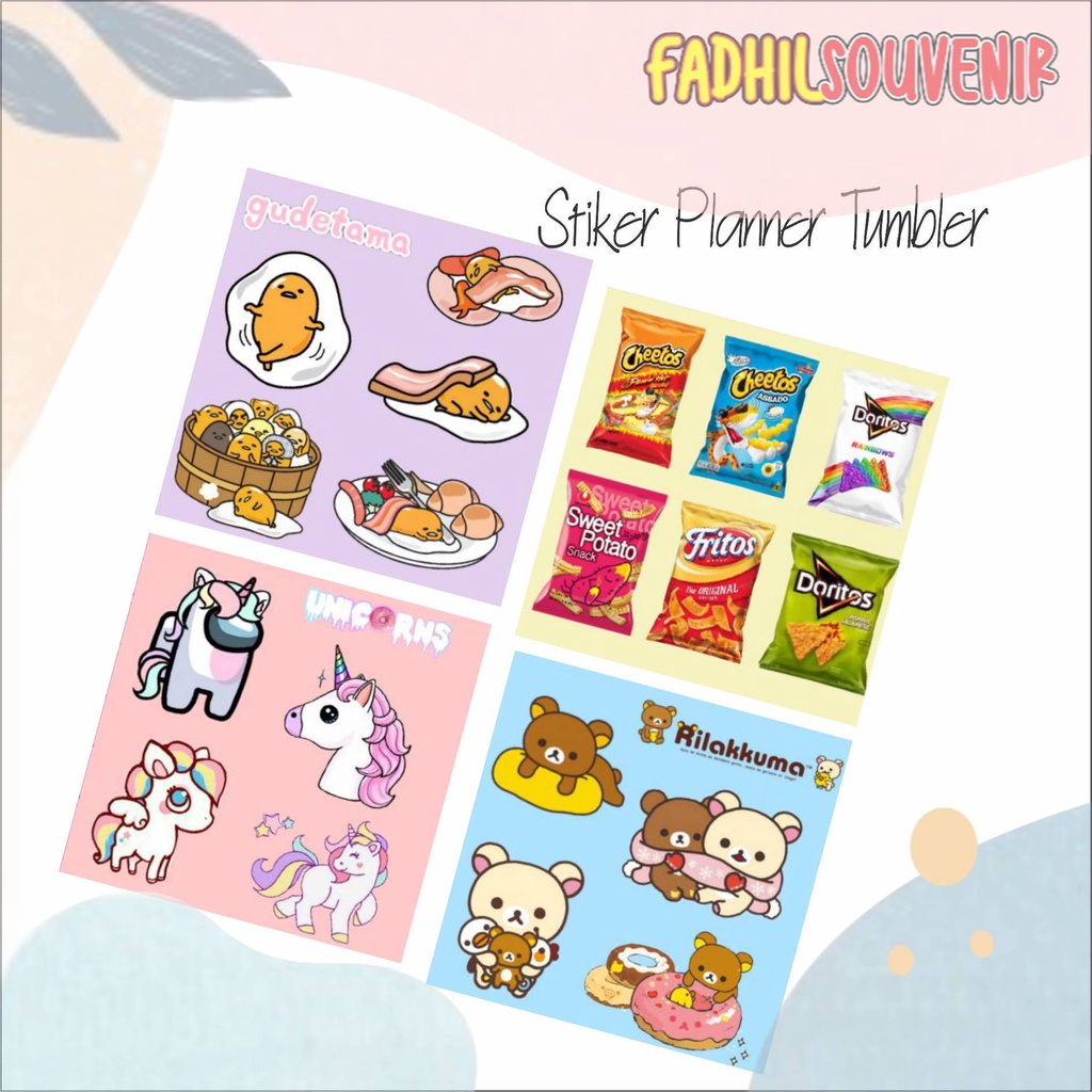 

READY Stiker Mini Pack Vol 2 Belum Dipotong Fadhilsouvenir