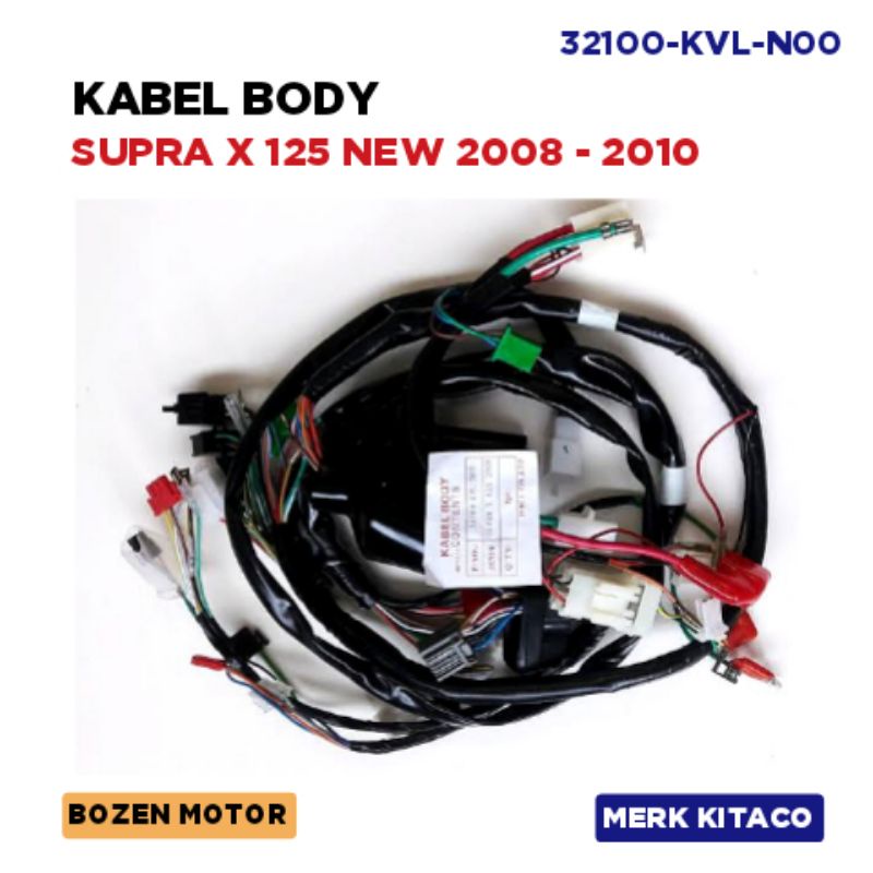 Kabel Body Supra X 125 New / 2008 2009 2010 / 1 Set / Kitaco / 32100-KVL-N00 Cable Bodi FI Karbu