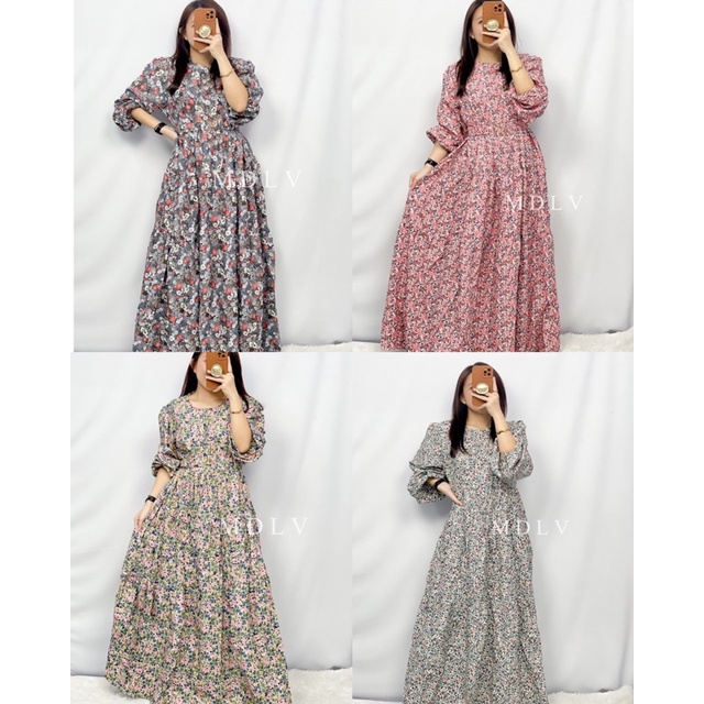 MDLV 01190 ATTICIA MAXI DRESS KOREA DRESS MAXI DRESS MUSLIM GAMIS MAXI FASHION MUSLIM FASHION IMPORT