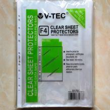 Plastik Clear Sheet Protector F4 V-Tec (100 lembar)