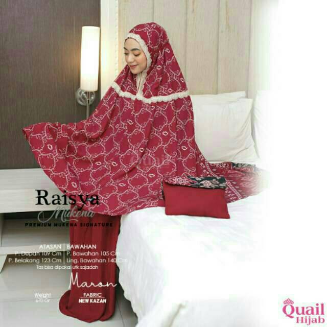 RAISYA MUKENA DEWASA QUAIL HIJAB ORIPREMIUM MUKENA SIGNATURE