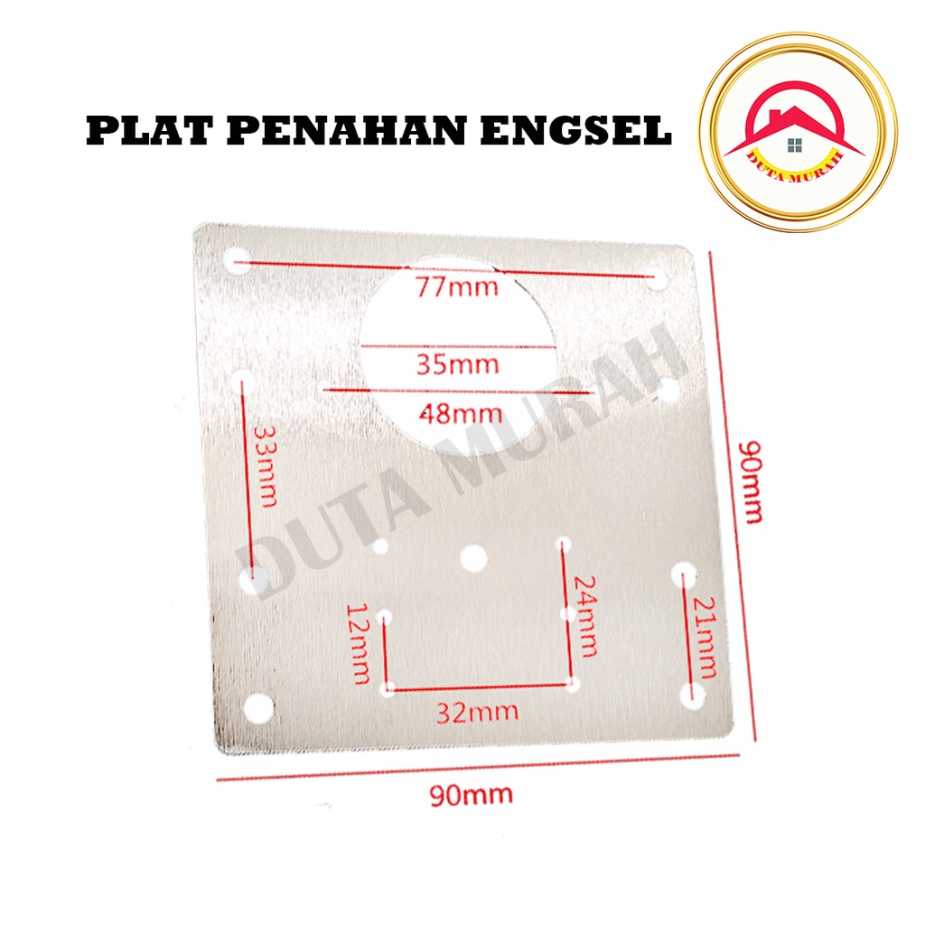 Plat Penahan Engsel Pintu / Plat Engsel Lipat Penyangga Meja / Pintu Lemari .... Ukuran 35mm (1 PCS) FREE SEKRUP