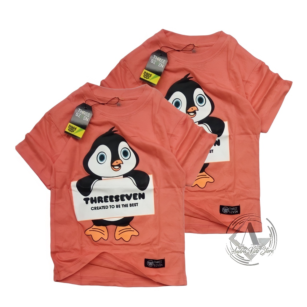 Kaos distro anak cewek karakter pinguin