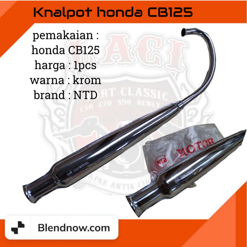knalpot kenalpot cb 125 CB125 standar model original NTD