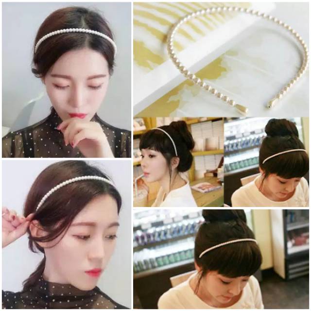 Bando Korea Mutiara Pearl Headband Korean Hairband