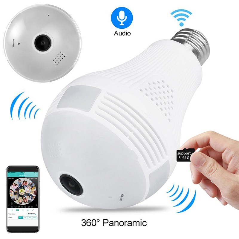 Kamera CCTV  Panoramik Fisheye IP Wireless WiFi 960p Desain  