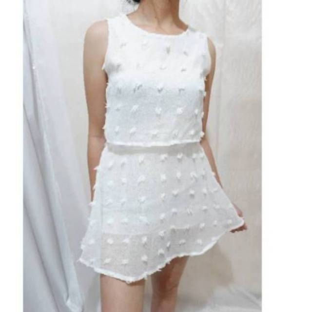 Mini Dress Pendek Wanita Cewek Katun Organza Jaring Net Tanktop Simple Casual Fashion Adem