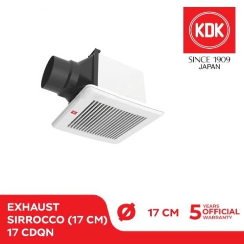 KDK 17CDQNA Ceiling Exhaust Fan Sirocco 6 Inch KDK 17-CDQNA / 17-CDQN / 17CDQN Plafon