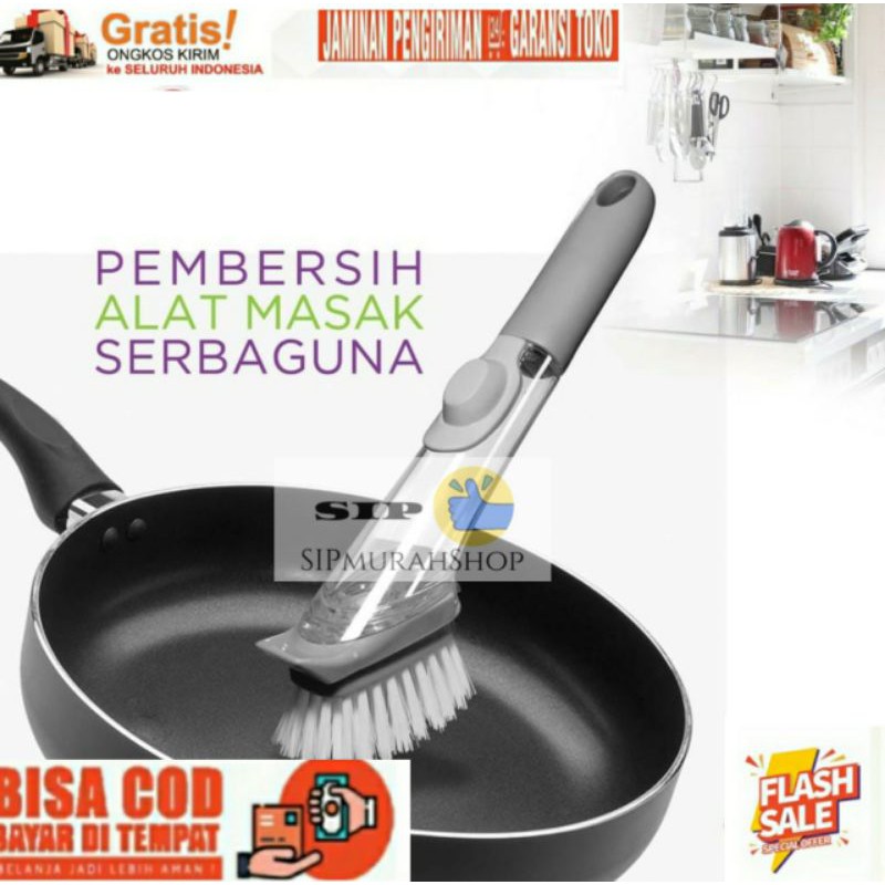 Alat Sikat Sabun Cuci Piring Dispenser Sabun Tongkat Dapur Set kebersihan higienis Murah