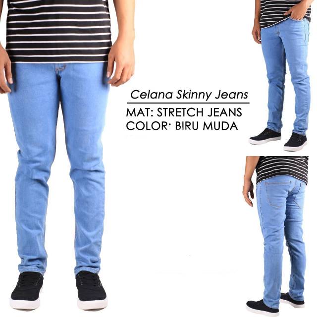 Celana Jeans slimfit celana skinny celana panjang pria