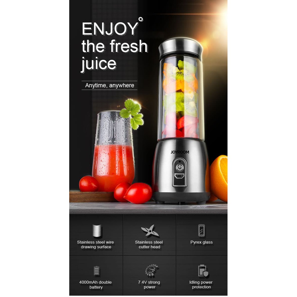 Blender Juicer Portable Joyroom CY232 Stainless Steel Blade