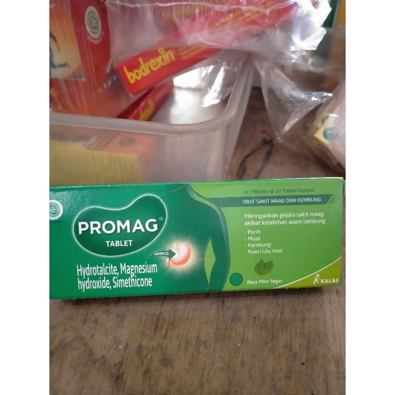 promag tablet,per kotak kecil 3x10tablet