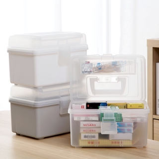 Double Layer Medicine Cabinet Family Portable Medical Box Plastic Small Medicine Box Household Medicine Storage Box Multi Layer Storage Box Shopee Indonesia