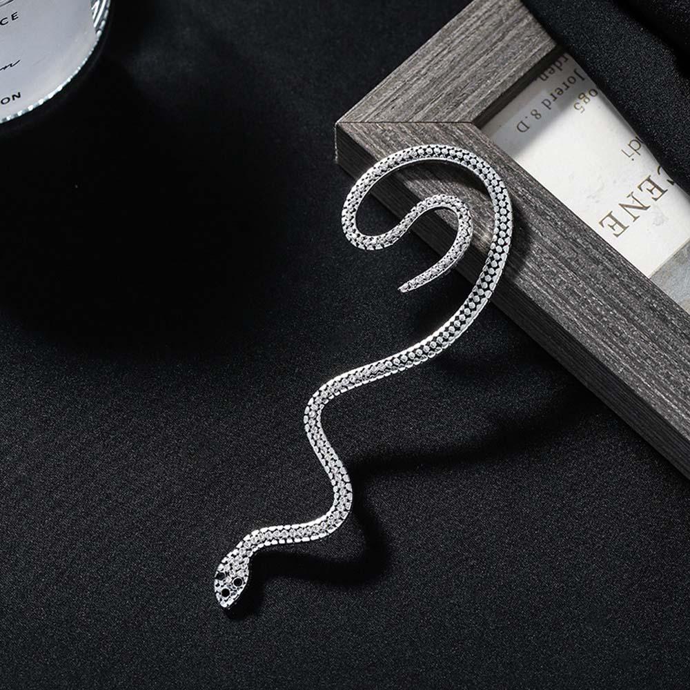 Nickolas1 Anting Klip Kepribadian Kepribadian Berlebihan Wanita Gadis Tidak Teratur Kristal Cuff Earrings