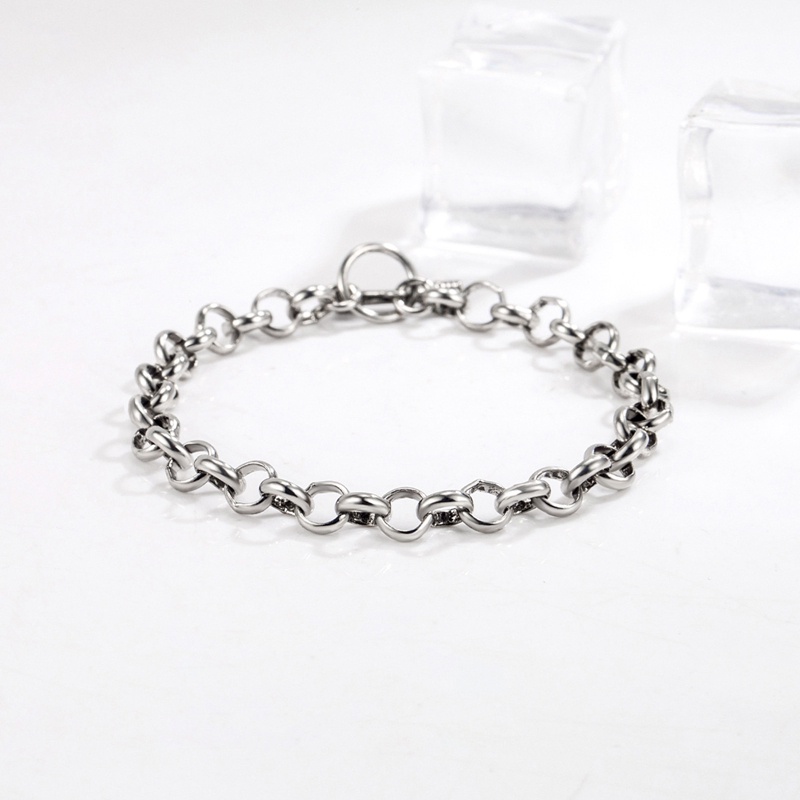 Gelang Rantai Bahan Tembaga Gaya Vintage Untuk Pria