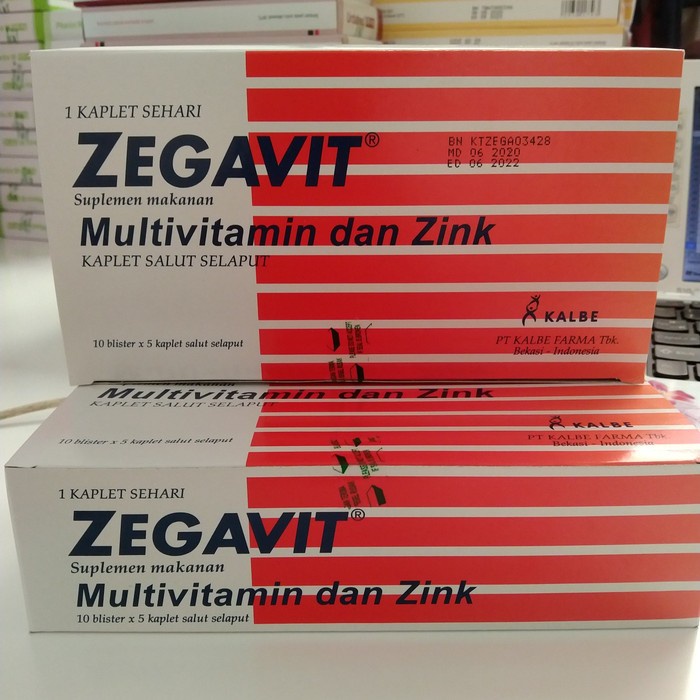 RAMBUT-VITAMIN-SUPLEMEN- ZEGAVIT MULTIVITAMIN DAN ZINK, 50 KAPLET -SUPLEMEN-VITAMIN-RAMBUT.