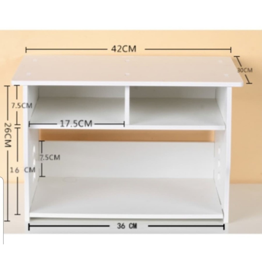 Meja Printer Minimalis Rak Print Murah Rak Printer Vintage Susun DIY Shabby Chic Minimalis Serbaguna Desktop Penyimpanan Storage Multifungsi Pajangan Dekorasi Hias Hiasan Ruang Kerja Kantor Rumah Kamar Alat Kerja Kuat Elegant Praktis Hemat Tempat vintage