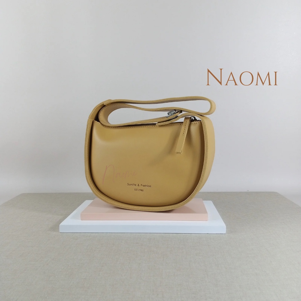 NAOMI - Andini Sling Bag Impor - Tas Selempang - Tas Import Wanita Fashion Korea - Sling Bag Model Cantik Unik Kekinian Terbaru - Latest Daily Selempang - Sling bag PU Leater