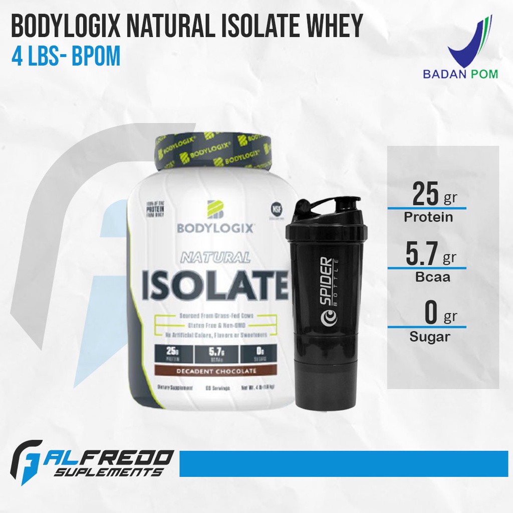 Bodylogix Natural Isolate 4 Lbs Whey Protein Isolate