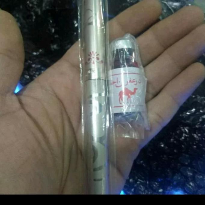 sepaket Tinta tulis jafaron merah + pen tulis rajah/asma'dll