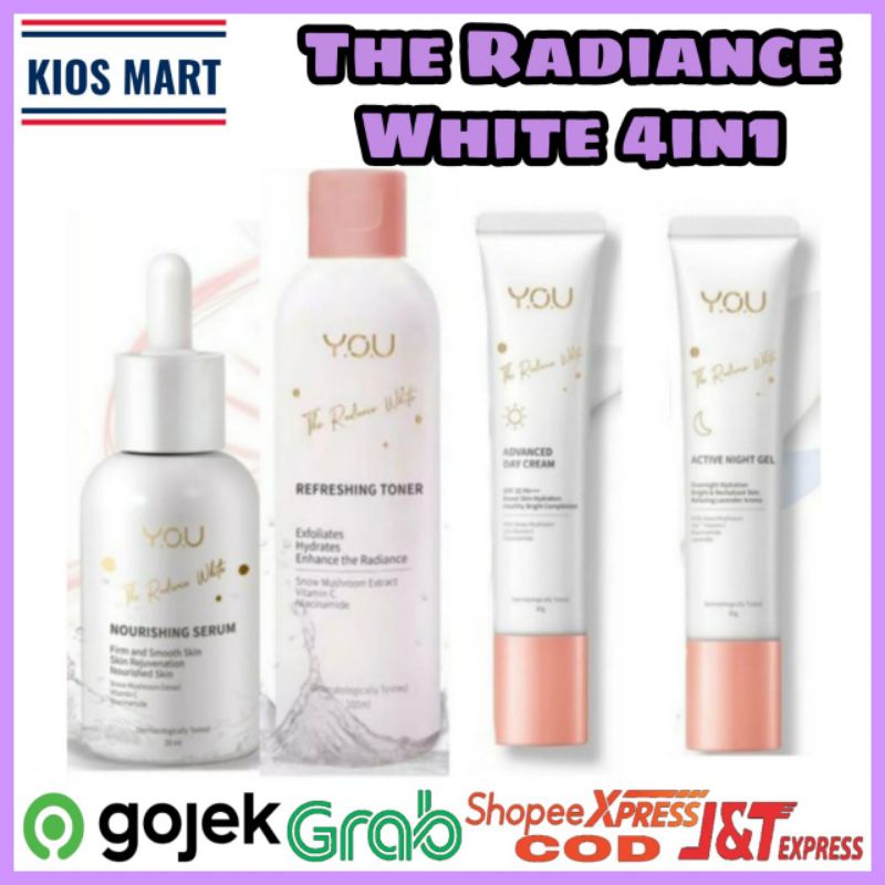 You The Radiance White Series Paket (Day Cream/Night Gel/Nourishing Serum/Toner/Facial Foam)