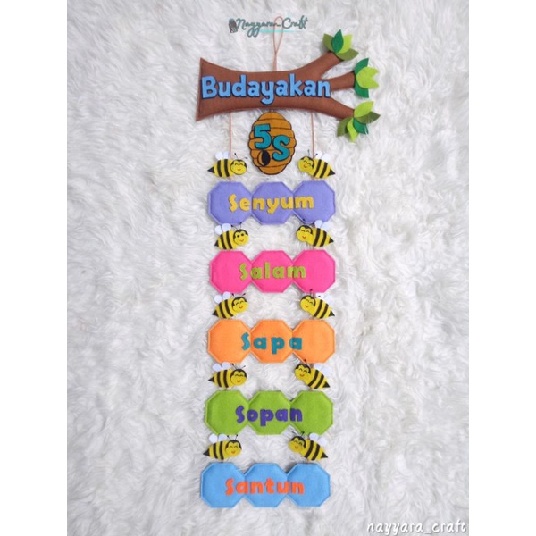 budayakan 5s hiasan dinding kelas