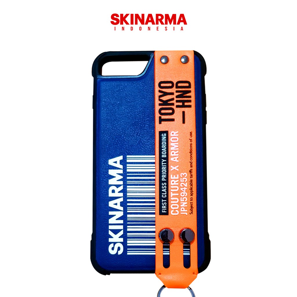 Skinarma Bando Blue - Hypebeast Leather Strap Bumper Case / Casing Kulit iPhone 6+ / 7 plus / 8 plus