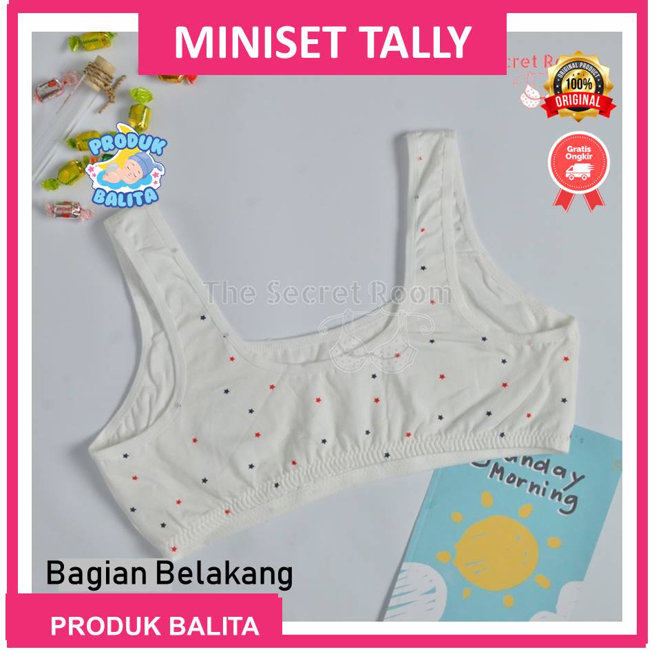 TALLY MINISET 1346 Miniset Anak Motif Polkadot Tanpa Busa Free Size Terlaris