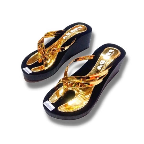 Sandal Wedges Wanita Dewasa Kilap Manohara PRADA