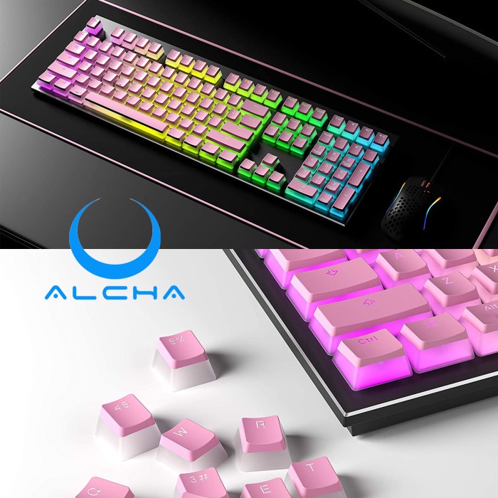 ALCHA KEYCAPS PUDDING / PUDING BACKLIT MECHANICAL KEYBOARD WHITE