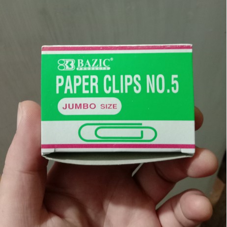 

Paper Clips Merk BAZIC Jumbo Size No.5