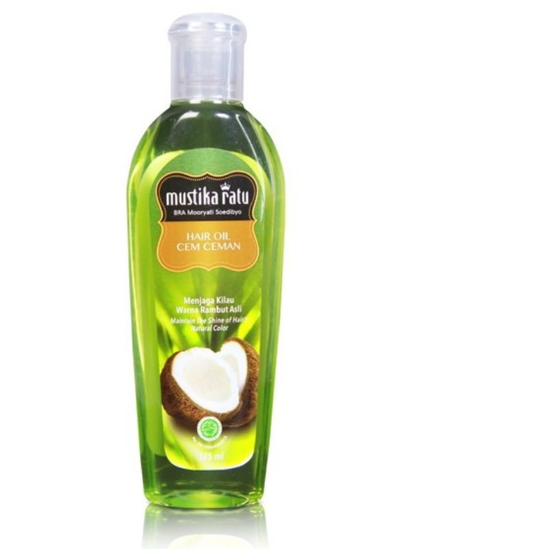 Mustika Ratu Hair Oil Cem Ceman 175ml besar Menjaga  kilau warna rambut