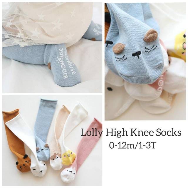 Lolly High Knee Socks / Kaos Kaki Selutut Anak Lolly